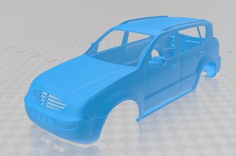 ssangyong rexton printable body car 3d print model in automotive 3dexport slot scalextric tamiya rc miniz hobby 1-10 1-24 1-32 3d print model - Mito3D