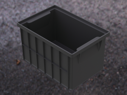 istiflenebilir depolama çöp Kutusu kapasite 2 litre Aksesuarlar Düz duvar konteynerler istifleme yük Sanayi organizasyon parçalar konteyner Gıda hdpe katı küp yığınlar arası boyutları 3d print model - Mito3D