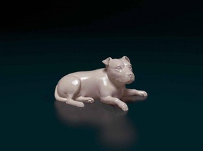 personal 3d impresión modelo in figuritas 3dexport staffordshire perro animal listo imprimir stl obj terrier bull 3d print model - Mito3D