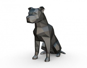 personel staffordshire boğa teriyer 3d yazdır model in hayvanlar 3dexport güreşi köpek memeli sanat hediye 3dprint hayvan dekor minyatürler heykel oyuncak figürinler 3d print model - Mito3D