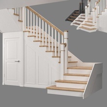 escadaria despensa 3d modelo in escada 3dexport escadas fechadas kosour madeira serrada porta degrau interior vibrar passos voar 3d print model - Mito3D
