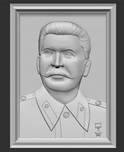 staline soulagement portrait 3d impression modèle in sculpture 3dexport cnc soviétique 3d print model - Mito3D