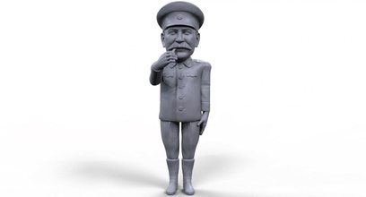 stalin stylized high quality 3d printable miniature joseph-stalin russian soviet ww2 allied historical board-game tabletop president leader political politician sculpture statue 3d print model - Mito3D