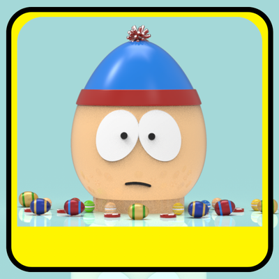 stan marsh piggy bank or easter egg 3d print model in toys 3dexport easteregg easter-eggs eggs pascua candy candybar candybox box container candies gift southpark 3d print model - Mito3D