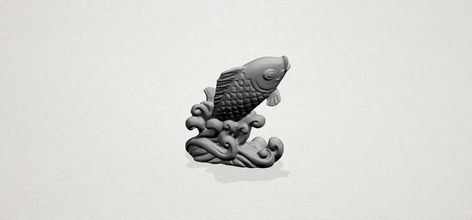 in piedi pesce interni decorativo dettagliate casa arredamento i caratteri miniature figurine la scultura animale statua 3d print model - Mito3D