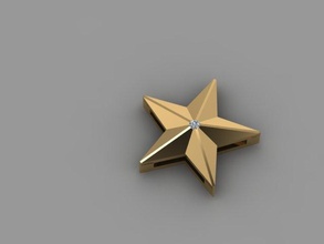 star necklace ring model design diamond fantasy gold silvi 3d print model - Mito3D