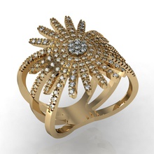 star ring 3d print model in rings 3dexport jewelry diamond printable cad engagement gems female women brillant exclusive 3dm stl obj fashion gold rhiho cnc 3d print model - Mito3D