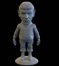 estrela caminhada spock chibi 3d impressão modelo in brinquedos 3dexport trek series filmes cinema personagem coleção retro leonardo nimoy vulcão 1966 3d print model - Mito3D