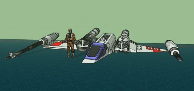 star wars caza x-wing en dagobah 3d print model toys starwars yoda luke-skywalker 3d print model - Mito3D