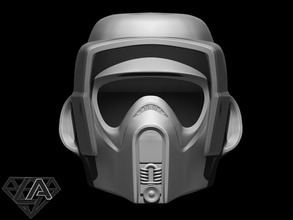 star wars scout trooper helmet 3d print model jedi vader warrior invader mask airsoft cosplay halloween party toy armour knight imperial 3d print model - Mito3D