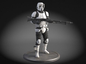 star wars scout trooper 3d model in fantasy 3dexport starwars soldier military scifi sci-fi future movie character rigged riged stormtrooper imperial 3d print model - Mito3D