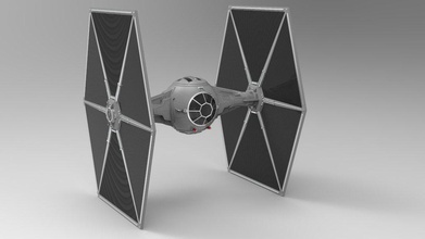 star wars tie fighter interior 3d print model in sci-fi 3dexport vehicle empire vader strikes stormtrooper tiefighter starwars spaceship 3dprint space ship science fiction imperial spacecraft 3d print model - Mito3D
