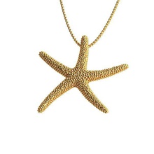 starfish 3d print model in pendants 3dexport printable gold golden precious 3d print model - Mito3D
