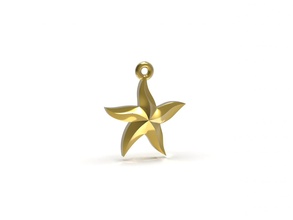 estrela Mar pingente ouro prata platina esterlina metal metálico aço imprimível joalheria jóias jóia lindo encantador elegante soberbo mar peixe natureza oceano 3d print model - Mito3D