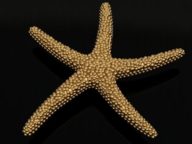 stella marina pendente 3d stampa modello in ciondoli 3dexport braccialetto diamante fidanzamento oro gioielleria gioielli rinoceronte rino zaffiro argento sterlina nozze bianca 3D print model - Mito3D