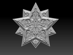 estrela 3d impressão modelo in escultura 3dexport estrelas sol planeta neve floco natal feriado poli arte esculturas 3d print model - Mito3D