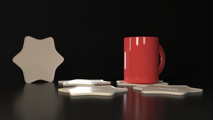 stars coasters 3d print model in decor 3dexport decorative drinks- coffee cup coaster 3d print model - Mito3D
