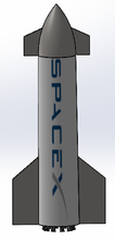 starship prototype 3d model in real spacecraft 3dexport spacex rockets parts rocket spaceship 3d print model - Mito3D