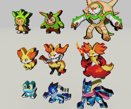 starter pokemon 6 gen voxel sprite 3d print model in monsters & creatures 3dexport greninja 3d print model - Mito3D