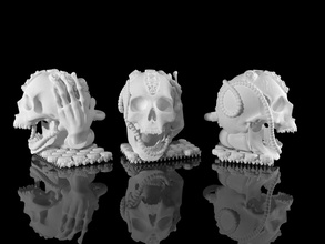 stattuet kafatası yazıcı baş iskelet statuett anatomi modelleri döküm steampunk 3dprinter 3d heykel 3dsculpting 3d print model - Mito3D