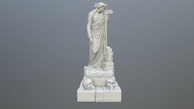 la statue pierre vieux ruine colonne pilier rome sculp sculptural sculpture de statuaire effigie le buste 3d print model - Mito3D
