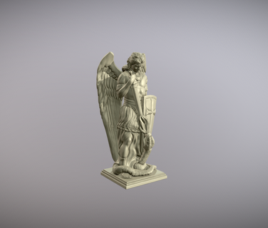 statue archange Saint Michael sculpture 3d impression peindre 3d print model - Mito3D