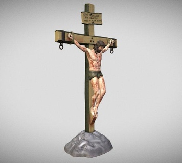 Statue Kreuzigung Christus Modell 3d Drucken Skulptur 3d print model - Mito3D