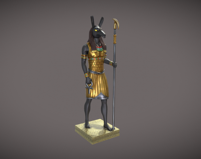 statue égyptien Dieu seth sculpture Egypte ensemble figure chaos printable 3d 3d print model - Mito3D