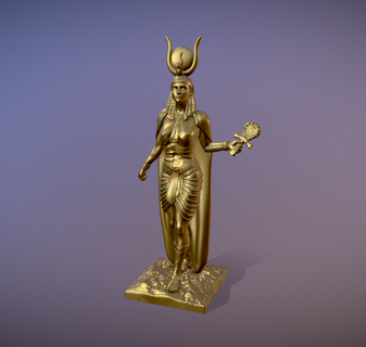 estatua egipcio diosa isis escultura Dios Egipto antiguo figura 3d print model - Mito3D