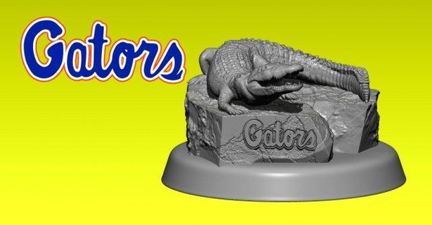 estatua Florida caimanes fútbol nca escultura 3d print model - Mito3D