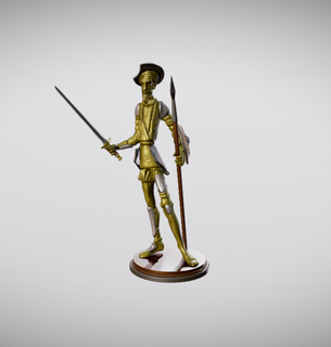 statue quixote 3d printing sculpture miguel quijote cervantes mancha 3d print model - Mito3D