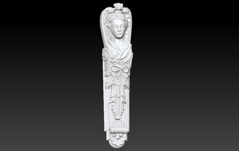 statue woman caryatid sculpture antique body architecture jewelry ring pendant arch ancient greek goddess baroco rococo baroko bust 3d print model - Mito3D