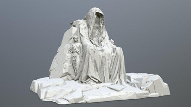 estatuilla impresión estatua ángel portón Roca rock esculpir 3d print model - Mito3D
