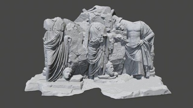 statuemountainstl print printable statue stone mountain ruin 3d print model - Mito3D