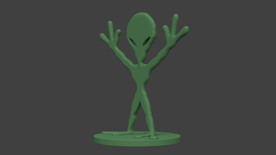 estatuilla extraterrestre escultura modelo figura figuritas monstruo criatura miniaturas 3d print model - Mito3D