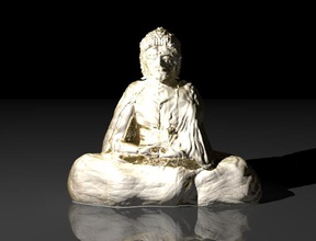 statuette buddha printing siddharta gautama tabletop decoration meditation miniature figurine 3d print model - Mito3D