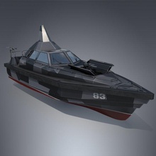 gizli devriye gezmek tekne gemi hızlı önleme özellikler filo deniz Donanma askeri 3d print model - Mito3D