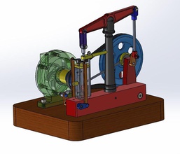 dampf motor 3d drucken modell ingenieurwesen 3dexport 3d print model - Mito3D