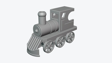 vapore locomotiva giocattolo 3d stampa modello in giocattoli 3dexport treno treni vagone ferroviario merci giochi ferrovia 3d print model - Mito3D