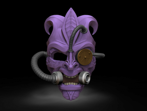 steampunk indian mask crazy stl printable 3d print model - Mito3D