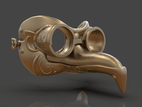 steampunk pinguin googles 3d drucken modell brille 3dexport batman dark knight pinguine 3dprint 3dprinting 3dprinter 3dprintable 3dprinted steampunked style cosplay prop cosplayer mask maske masken 3d print model - Mito3D