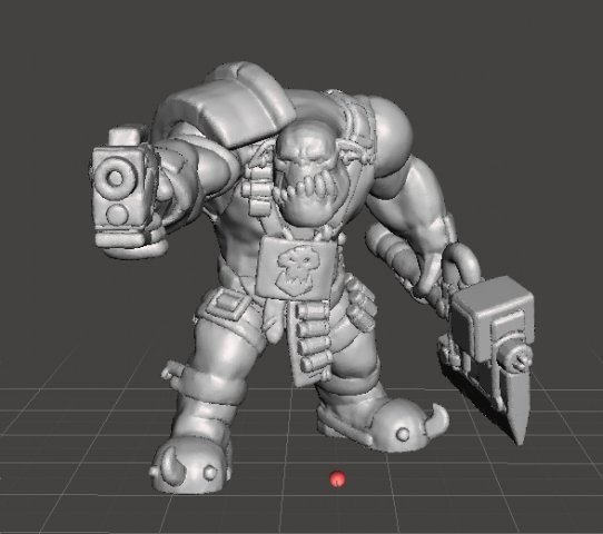 stellar orc miniature model grim scifi games rpg dnd figurines ork boyz necromunda killteam starwars wh40k 40k jabba gamorrean cultist spacemarines gangster punk thug mercenary bountyhunter dungeons-and-dragons warlord dakka choppa 3D print model - Mito3D