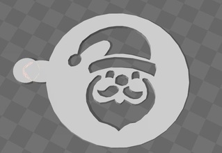 cappuccino-Schablone Weihnachtsmann santa claus auf der Schablone cappuccino Küche 3d print model - Mito3D