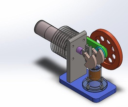 stirling motor 3d impreso modelo impresión in ingenieria 3dexport 3d print model - Mito3D