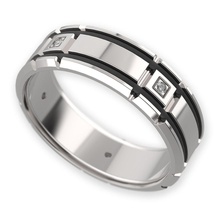stl 3dm jewelry ring 002 diamond bridal wedding valentines white cad 3d print model - Mito3D