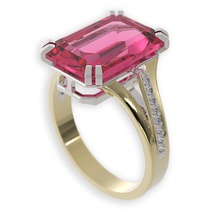 stl 3dm jewelry ring 004 diamond wedding valentines cad tourmaline 3d print model - Mito3D