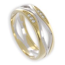 stl 3dm de la joyería del anillo 009 oro el diamante novia boda día san valentín cad 3d print model - Mito3D