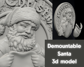 stl cnc Router Datei Weihnachten Santa Weihnachtsmann Feiertage Dekor Winter cncmodel Innere cncrelief cnccarvemodel cncmachining 3dprintmodel 3dprintability 3dprinting 3d print model - Mito3D