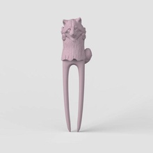 stl cnc router file hairpin raccoon simplicity hair hairstyle cncmodel cnccarvemodel 3dprintable 3dprintmodel