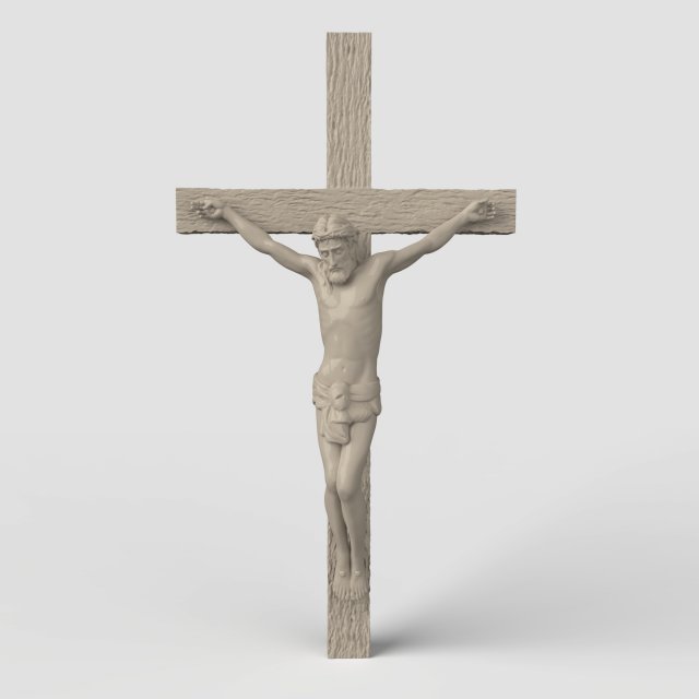 stl cnc router file 3dprintable catholic cross jesus sculpture catolic religion christian god cncmodel printable jevellery interior cncrelief cnccarvemodel cncmachining 3dprintmodel 3dprintready 3D print model - Mito3D